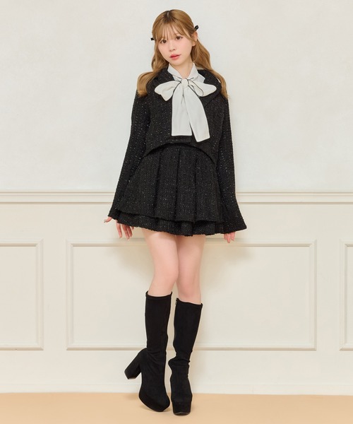 セール】【SETUP着用可能】ツイードショートジャケット