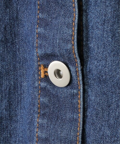 ikka（イッカ）の「【メディア紹介商品】デニムノーカラーGジャン（110~160cm）【親子コーデ】（デニムジャケット・キッズ・ダークネイビー・S/M/L/XL/XS）」の18枚目の写真