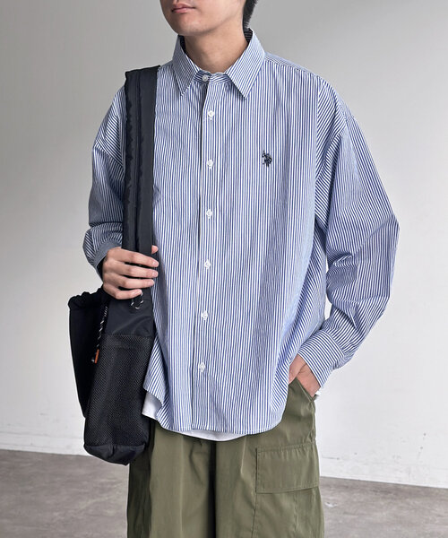CPCM（シーピーシーエム）の「【U.S. POLO ASSN.】1P刺繍長袖シャツ（シャツ/ブラウス・レディース・ネイビー/ブルー/ブラック/ダークブルー・MEDIUM/LARGE）」の20枚目の写真