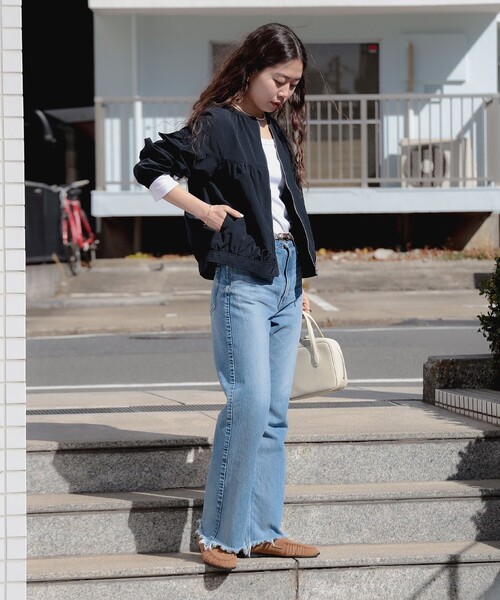 B:MING by BEAMS(ビーミングバイビームス)の「撥水 ギャザー ブルゾン(S~M)(ブルゾン・レディース・ネイビー/ブラウン系その他・MEDIUM/SMALL)」の3枚目の写真