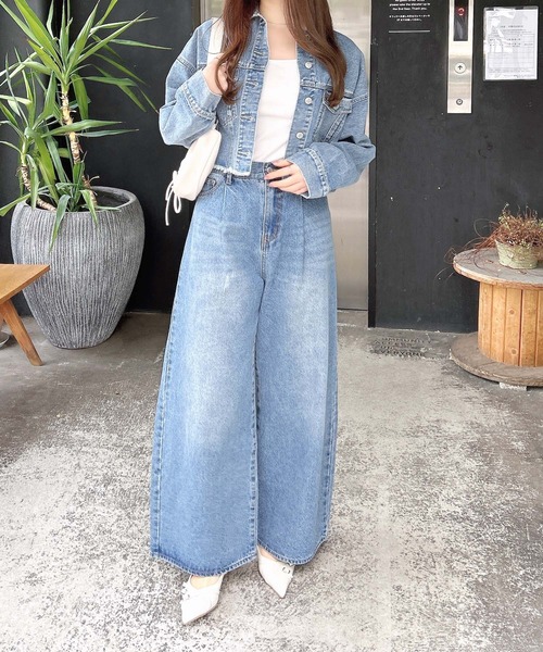 セール】クロップド丈カットオフGジャン(セットアップ対応