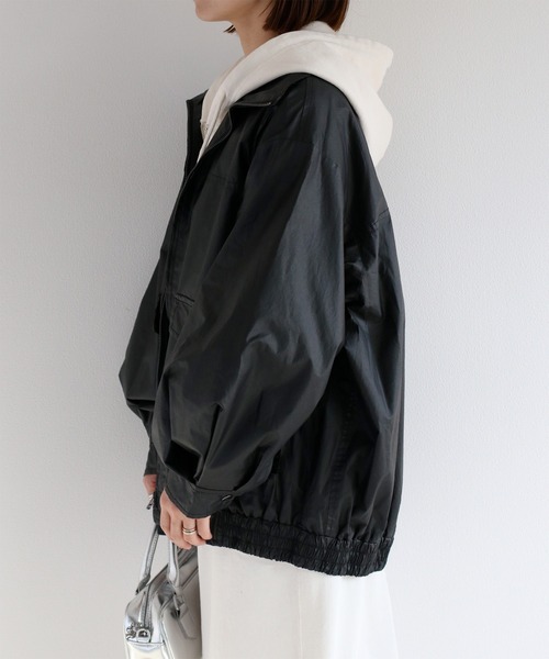 cepo（セポ）の「ウォッシャブルA2タイプジップブルゾン（ブルゾン・レディース・ベージュ/ブラック・M）」の4枚目の写真