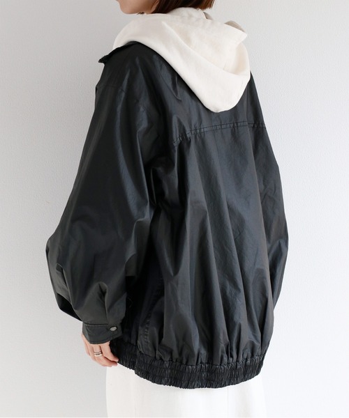 cepo（セポ）の「ウォッシャブルA2タイプジップブルゾン（ブルゾン・レディース・ベージュ/ブラック・M）」の5枚目の写真