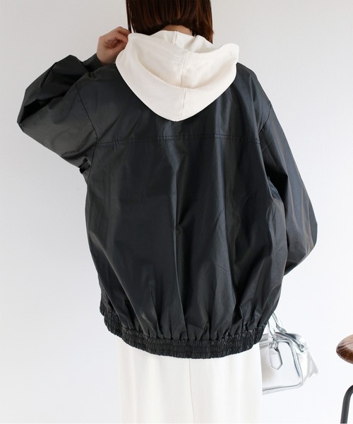 cepo（セポ）の「ウォッシャブルA2タイプジップブルゾン（ブルゾン・レディース・ベージュ/ブラック・M）」の6枚目の写真