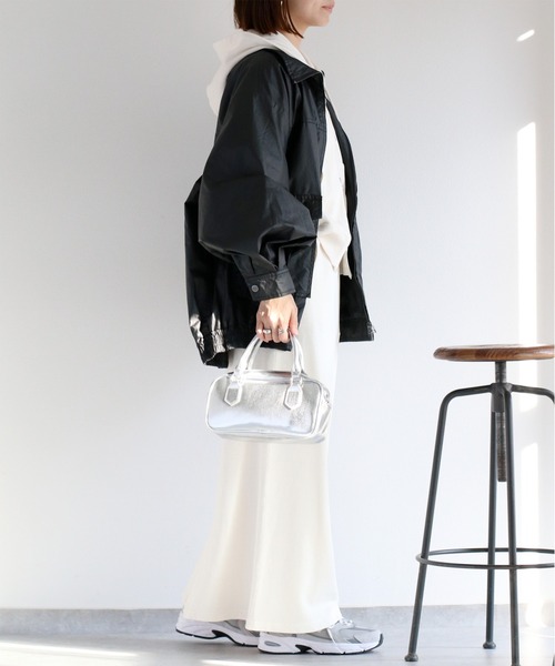 cepo（セポ）の「ウォッシャブルA2タイプジップブルゾン（ブルゾン・レディース・ベージュ/ブラック・M）」の15枚目の写真