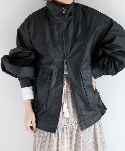 cepo（セポ）の「ウォッシャブルA2タイプジップブルゾン（ブルゾン・レディース・ベージュ/ブラック・M）」の17枚目の写真