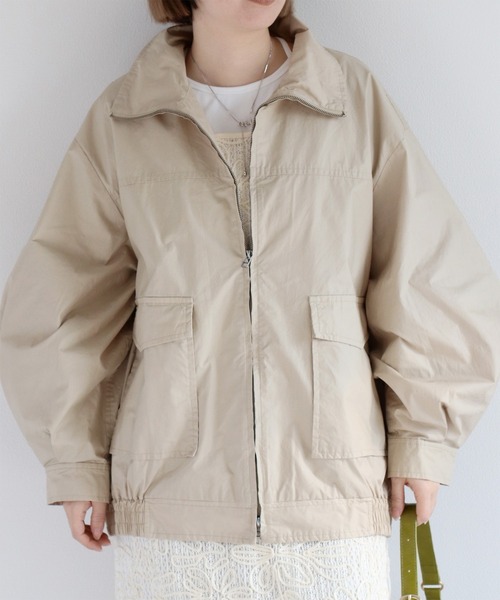 cepo（セポ）の「ウォッシャブルA2タイプジップブルゾン（ブルゾン・レディース・ベージュ/ブラック・M）」の20枚目の写真