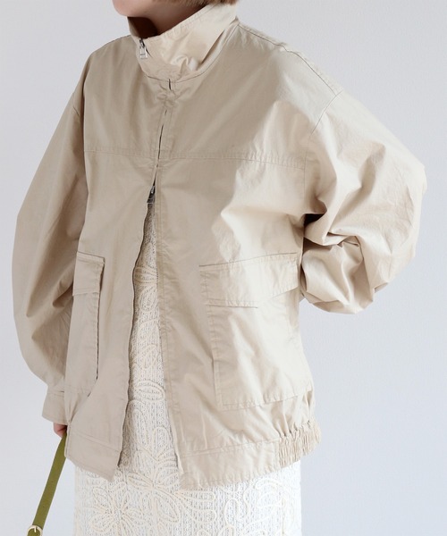 cepo（セポ）の「ウォッシャブルA2タイプジップブルゾン（ブルゾン・レディース・ベージュ/ブラック・M）」の21枚目の写真