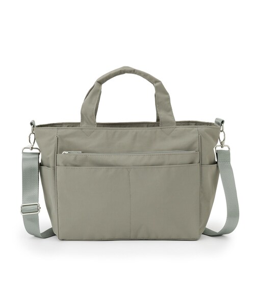 SHOO・LA・RUE（シューラルー）の「【撥水／2WAY】12ポケットトートバッグ【キャリーオン】（トートバッグ・レディース・グレー/アイボリー/ブラック・00）」の6枚目の写真