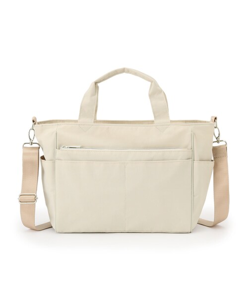 SHOO・LA・RUE（シューラルー）の「【撥水／2WAY】12ポケットトートバッグ【キャリーオン】（トートバッグ・レディース・グレー/アイボリー/ブラック・00）」の8枚目の写真