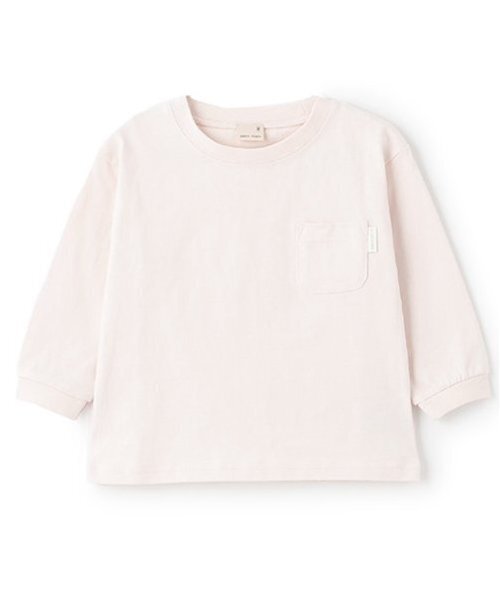 petit main(プティマイン)の「【GOODPRICE】無地長袖Tシャツ(Tシャツ/カットソー・キッズ・ターコイズブルー/ラベンダー/ホワイト/ライトピンク/黄緑系/キャメル・130cm/120cm/100cm/110cm/90cm/80cm)」の1枚目の写真