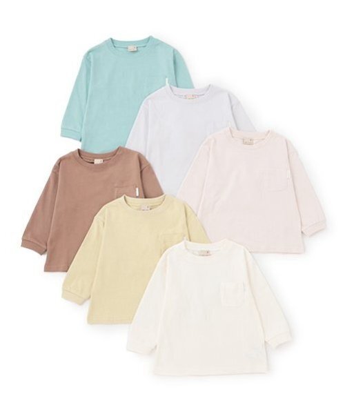 petit main(プティマイン)の「【GOODPRICE】無地長袖Tシャツ(Tシャツ/カットソー・キッズ・ターコイズブルー/ラベンダー/ホワイト/ライトピンク/黄緑系/キャメル・130cm/120cm/100cm/110cm/90cm/80cm)」の15枚目の写真