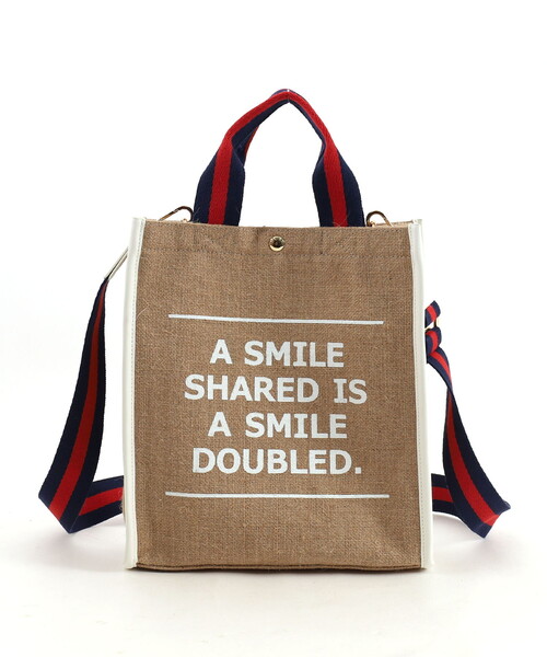 COOCO(クーコ)の「SMILEY テープハンドルリネン2WAYト-トバッグ(ハンドバッグ・レディース・ホワイト/シルバー/イエロー/グリーン/ブラック・FREE)」の11枚目の写真