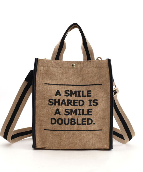 COOCO(クーコ)の「SMILEY テープハンドルリネン2WAYト-トバッグ(ハンドバッグ・レディース・ホワイト/シルバー/イエロー/グリーン/ブラック・FREE)」の15枚目の写真