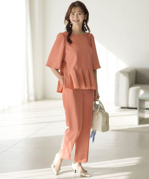 ANY SIS（エニィスィス）の「コンフォートイージーペプラム  ブラウス（シャツ/ブラウス・レディース・オレンジ系/ブラック系/ライトイエロー系/アイボリー系・2）」の14枚目の写真