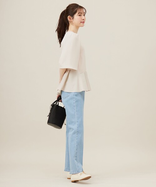 ANY SIS（エニィスィス）の「コンフォートイージーペプラム  ブラウス（シャツ/ブラウス・レディース・オレンジ系/ブラック系/ライトイエロー系/アイボリー系・2）」の12枚目の写真