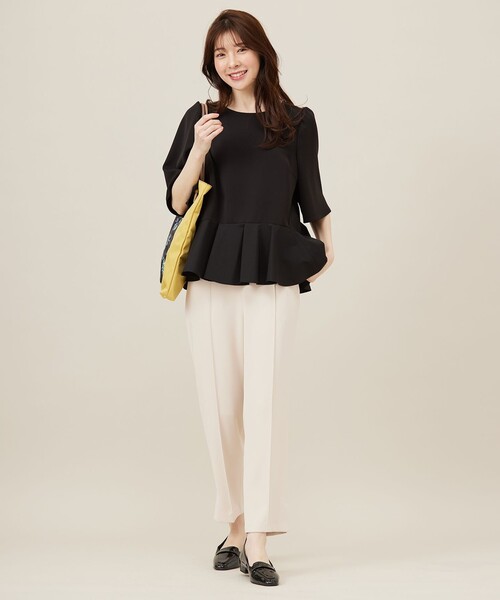 ANY SIS（エニィスィス）の「コンフォートイージーペプラム  ブラウス（シャツ/ブラウス・レディース・オレンジ系/ブラック系/ライトイエロー系/アイボリー系・2）」の16枚目の写真