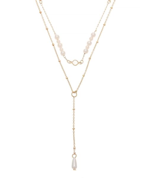 MERCURYDUO（マーキュリーデュオ）の「2WAYドロップパールダブルチェーンネックレス（ネックレス・レディース・ゴールド/シルバー・FREE）」の6枚目の写真