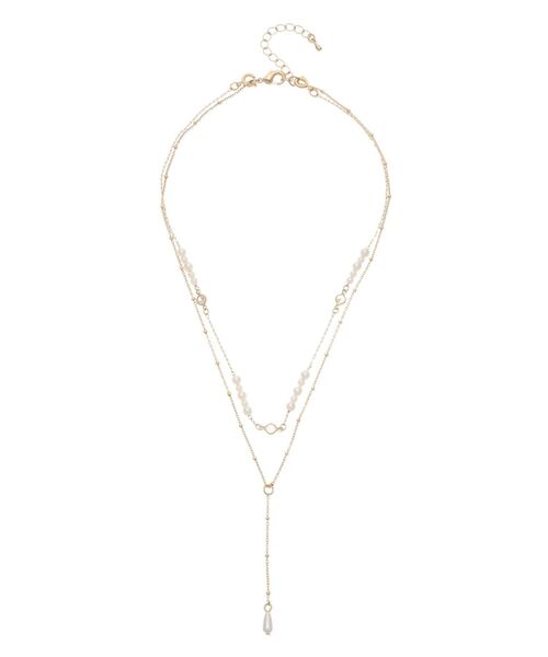 MERCURYDUO（マーキュリーデュオ）の「2WAYドロップパールダブルチェーンネックレス（ネックレス・レディース・ゴールド/シルバー・FREE）」の7枚目の写真