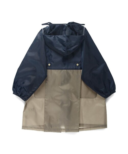 BRANSHES(ブランシェス)の「配色レインコート(レインコート/ポンチョ・キッズ・ネイビー/ピンク/ブルーグレー・S/M/L/XL)」の4枚目の写真