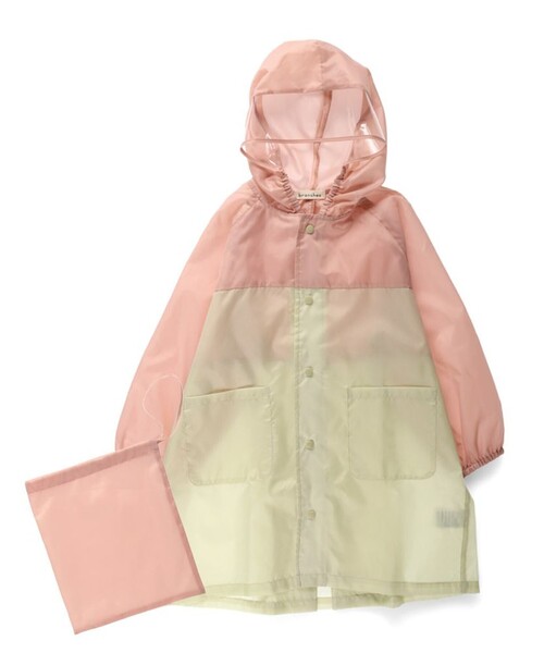 BRANSHES(ブランシェス)の「配色レインコート(レインコート/ポンチョ・キッズ・ネイビー/ピンク/ブルーグレー・S/M/L/XL)」の5枚目の写真