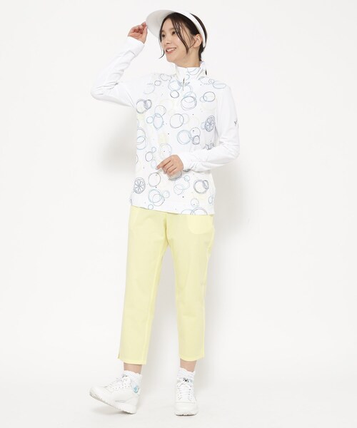 adabat（アダバット）の「UVカット/吸水速乾 バブルプリントハーフジッププルオーバー（Tシャツ/カットソー・レディース・サックスブルー系/ネイビー系・40/38/36/42）」の19枚目の写真