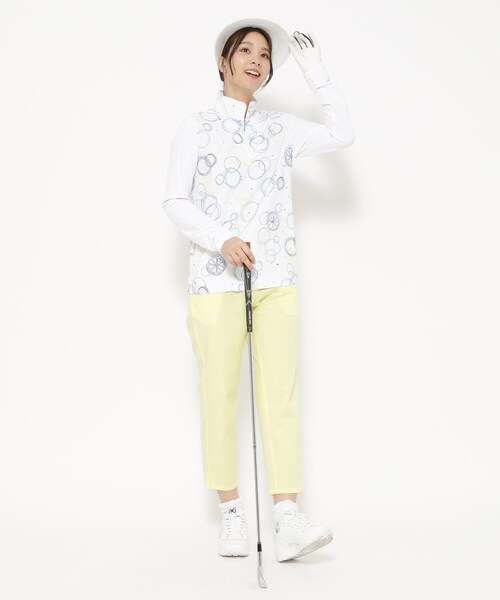 adabat（アダバット）の「UVカット/吸水速乾 バブルプリントハーフジッププルオーバー（Tシャツ/カットソー・レディース・サックスブルー系/ネイビー系・40/38/36/42）」の18枚目の写真