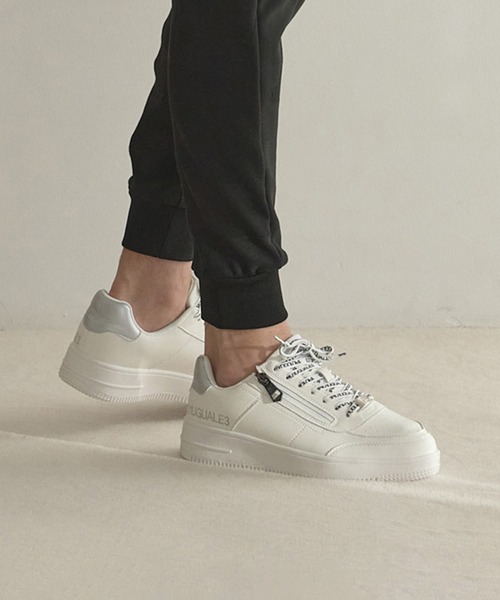 1piu1uguale3 RELAX（ウノピュウノウグァーレトレリラックス）の「【1PIU1UGUALE3 RELAX/ウノピゥウノウグァーレトレ リラックス/別注】ミニロゴロースニーカー（スニーカー・メンズ・ホワイト・MEDIUM/LARGE）」の6枚目の写真