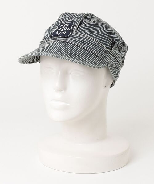 RRL（ダブル アール エル）の「ストライプド ピケ レイルマン キャップ
