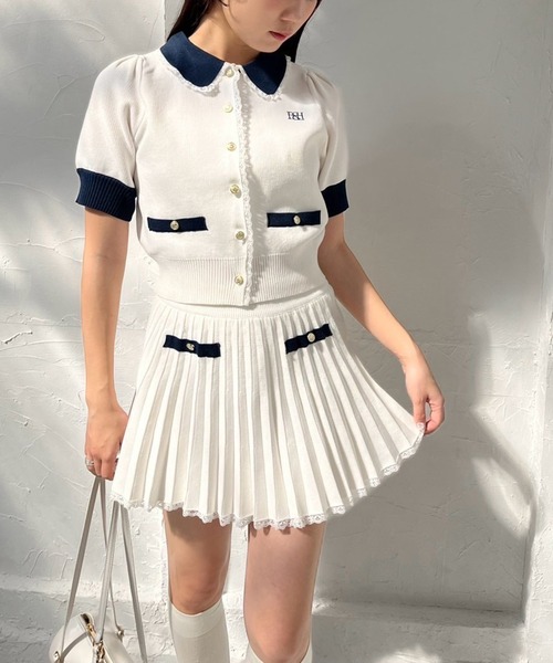 NICE CLAUP ポロ襟ニットセットアップ one after another NICE CLAUP（ワンアフターアナザーナイ