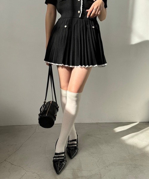 セール】【新色追加！】ポロ襟半袖ニットセットアップ（ワンピース