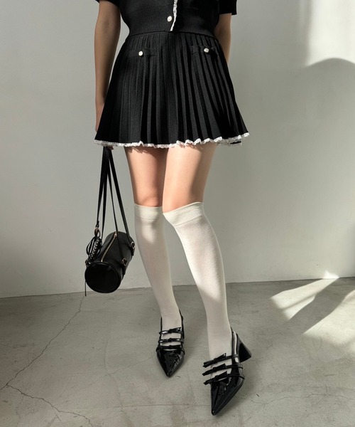 anewトップス白と黒♡2枚まとめました セール】【新色追加！】ポロ襟半袖ニットセットアップ（ワンピース