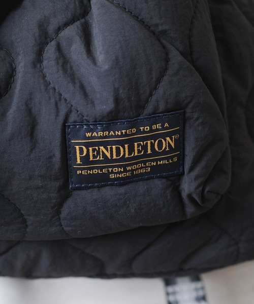 PENDLETON（ペンドルトン）の「【PE2】【PENDLETON/ペンドルトン】QUILTING KNAPSACK キルティング ナップサック（バックパック/リュック・レディース・ブラック/オリーブドラブ・FREE）」の9枚目の写真