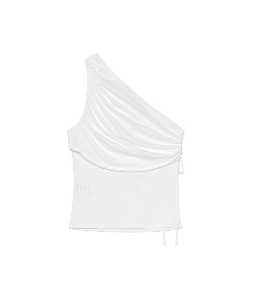 【Kashiko】 ゼン ワンショルダートップ Kijun/キジュン Shirring One Shoulder Top ワンショルダー
