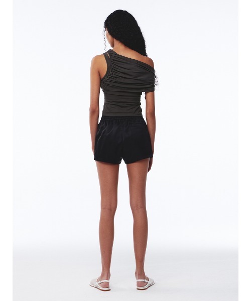 kijun トップス Kijun/キジュン Shirring One Shoulder Top ワンショルダー