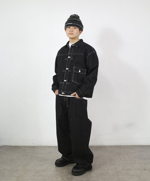 Sourcream（サワークリーム）の「【Sourcream/サワークリーム】ブラックデニムジャケット / 日本製（デニムジャケット・レディース・ブラック・FREE）」の6枚目の写真