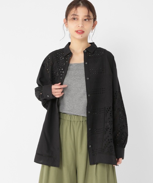 スタディオクリップ　natural by clip レースパッチワークブラウス 楽天市場】【SALE／20%OFF】《natural by clip》レースパッチ