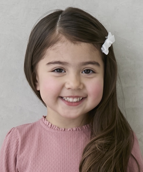 petit main（プティマイン）の「リボンヘアクリップ2P（バレッタ/ヘアクリップ・キッズ・アイボリー/サックスブルー/レッド/ピンク/ネイビー・F）」の8枚目の写真