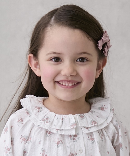 petit main（プティマイン）の「リボンヘアクリップ2P（バレッタ/ヘアクリップ・キッズ・アイボリー/サックスブルー/レッド/ピンク/ネイビー・F）」の12枚目の写真