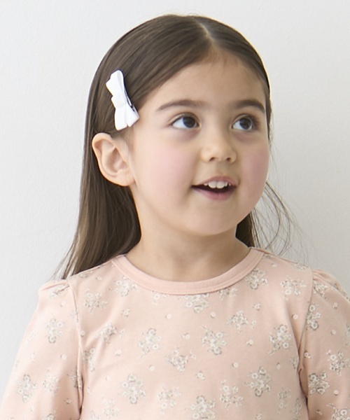 petit main（プティマイン）の「リボンヘアクリップ2P（バレッタ/ヘアクリップ・キッズ・アイボリー/サックスブルー/レッド/ピンク/ネイビー・F）」の18枚目の写真