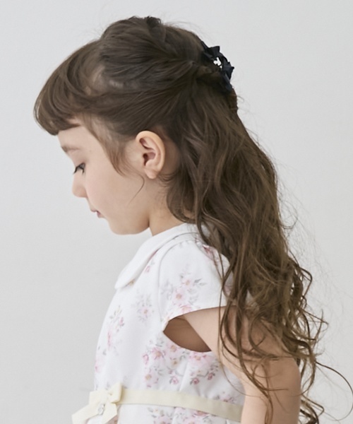 petit main（プティマイン）の「リボンヘアクリップ2P（バレッタ/ヘアクリップ・キッズ・アイボリー/サックスブルー/レッド/ピンク/ネイビー・F）」の20枚目の写真