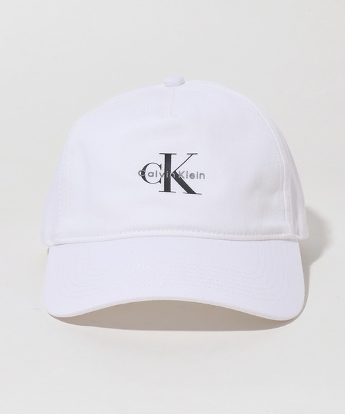 Calvin Klein（カルバン・クライン）の「【Calvin Klein/カルバンクライン】MONOLOGO PRINTED BASEBALL CAP/コットンツイル ロゴキャップ（キャップ・メンズ・ホワイト/ブラック・ONE SIZE）」の5枚目の写真