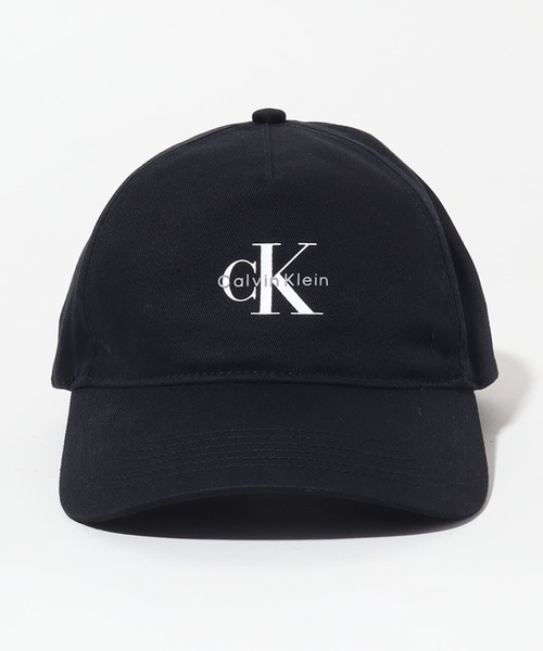 Calvin Klein（カルバン・クライン）の「【Calvin Klein/カルバンクライン】MONOLOGO PRINTED BASEBALL CAP/コットンツイル ロゴキャップ（キャップ・メンズ・ホワイト/ブラック・ONE SIZE）」の6枚目の写真