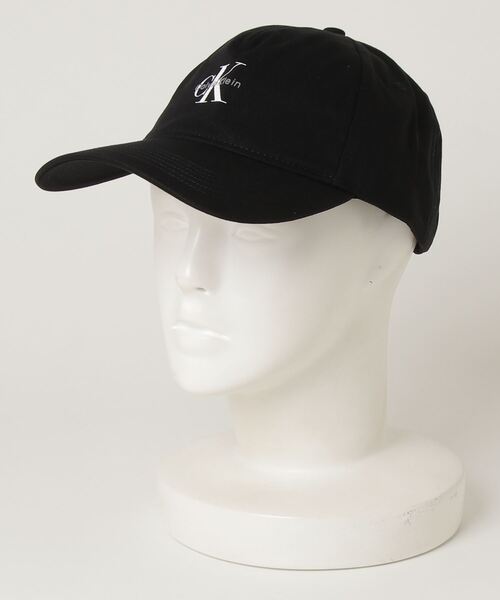 Calvin Klein（カルバン・クライン）の「【Calvin Klein/カルバンクライン】MONOLOGO PRINTED BASEBALL CAP/コットンツイル ロゴキャップ（キャップ・メンズ・ホワイト/ブラック・ONE SIZE）」の3枚目の写真