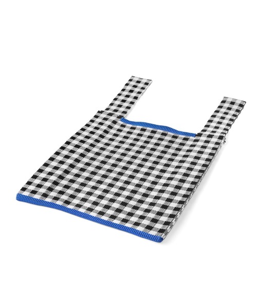 ANEMONE（アネモネ）の「ギンガムチェックニットバッグ（トートバッグ・レディース・レッド/グリーン/オレンジ/クリアブルー/ブラック・FREE）」の11枚目の写真