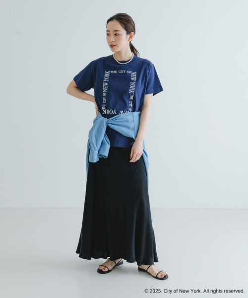 GOOD ROCK SPEED（グッドロックスピード）の「GOOD ROCK SPEED　NYC T-SHIRTS（Tシャツ/カットソー・レディース・ホワイト/ネイビー・FREE）」の6枚目の写真