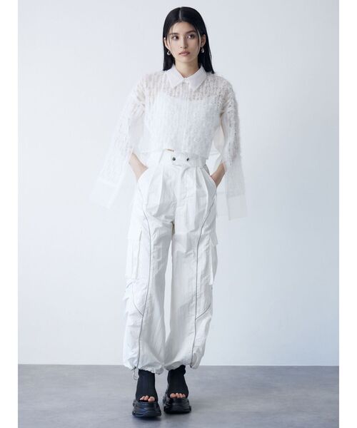 MURUA（ムルーア）の「ラインカーゴパンツ（カーゴパンツ・レディース・ホワイト/グレー/ブルー・FREE）」の11枚目の写真