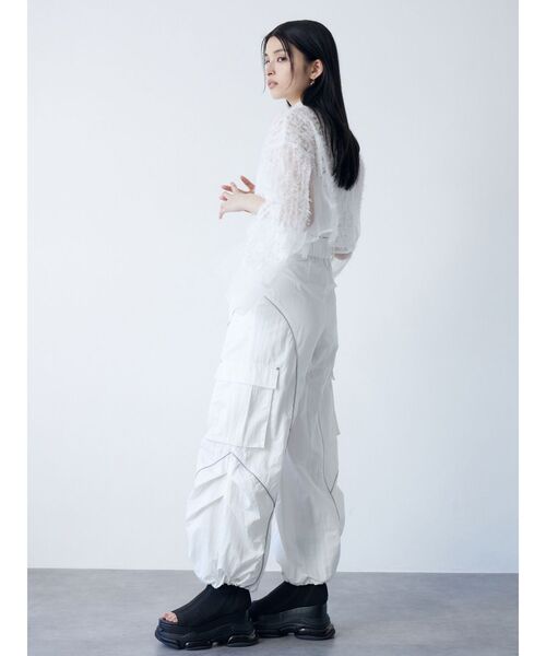 MURUA（ムルーア）の「ラインカーゴパンツ（カーゴパンツ・レディース・ホワイト/グレー/ブルー・FREE）」の10枚目の写真