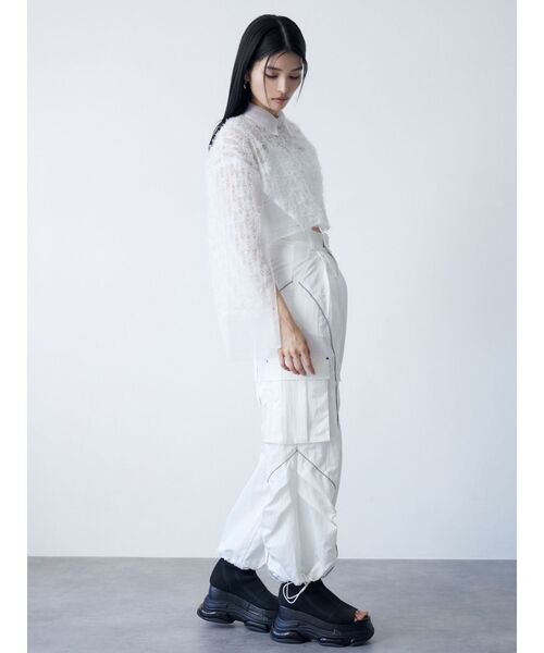 MURUA（ムルーア）の「ラインカーゴパンツ（カーゴパンツ・レディース・ホワイト/グレー/ブルー・FREE）」の9枚目の写真