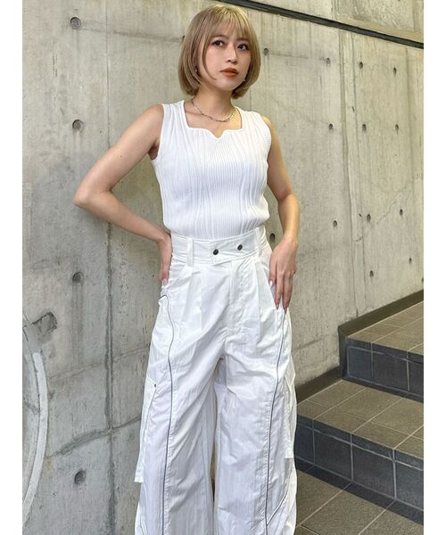 MURUA（ムルーア）の「ラインカーゴパンツ（カーゴパンツ・レディース・ホワイト/グレー/ブルー・FREE）」の18枚目の写真